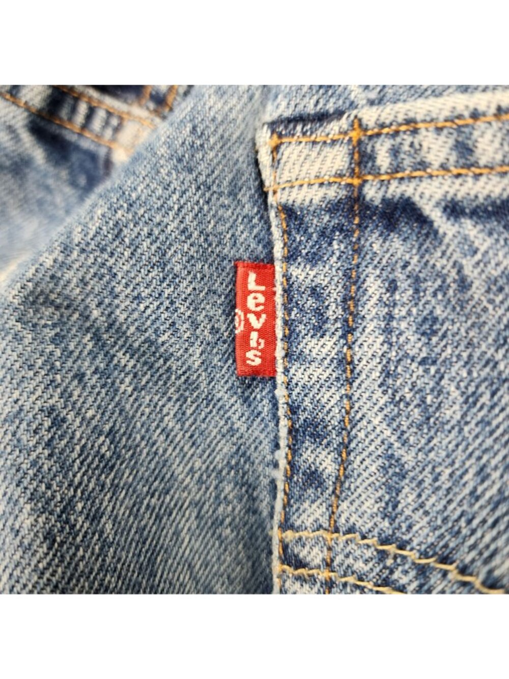 Levi's Jeans Womens 26 501 S Blue White Oak Cone Denim Button Fly Skinny *Read* - Picture 11 of 16